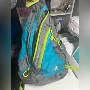 Gray and Blue Backpack